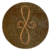 DAROUND 601 CP SH BR Copper Scroll Shimmer Brown Background